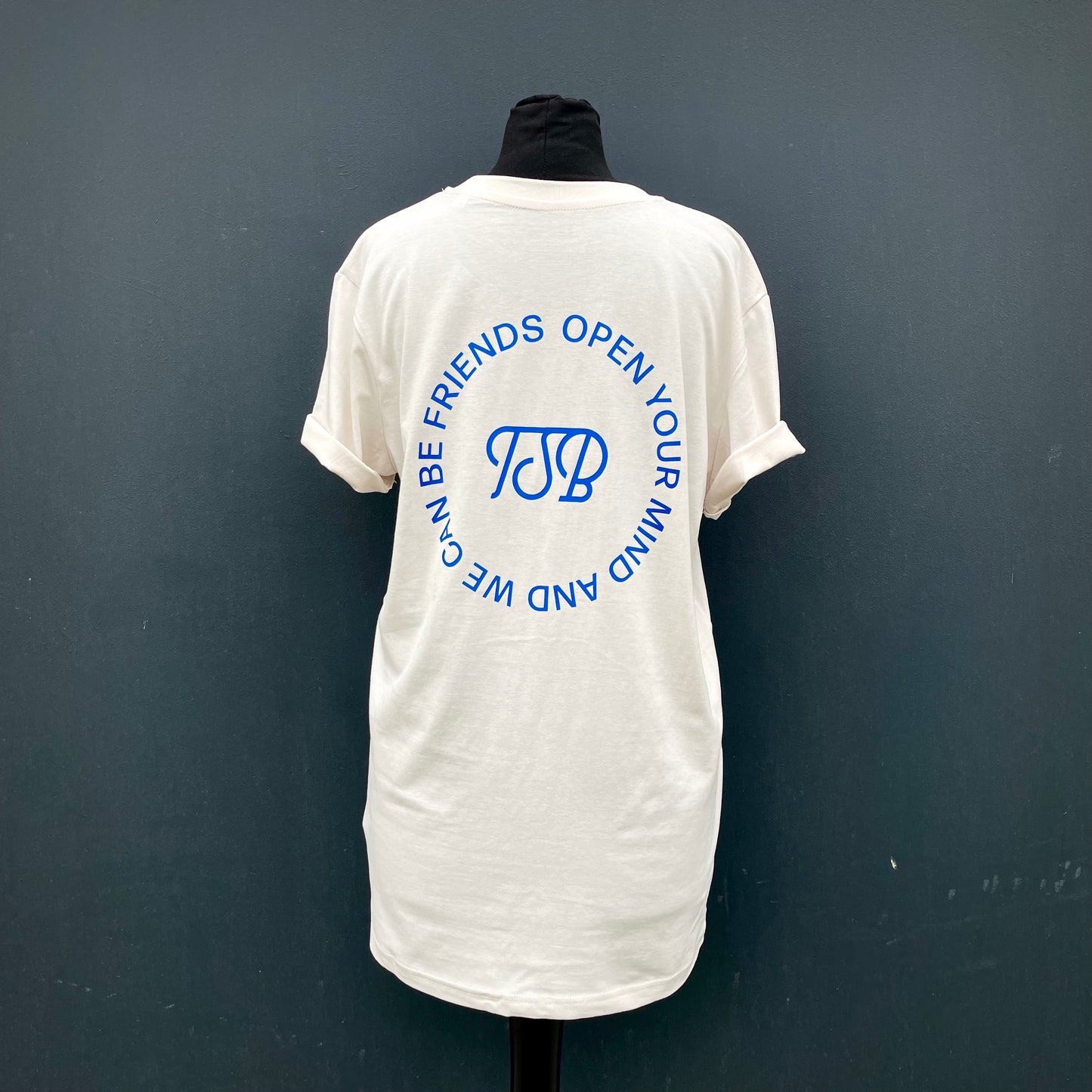 "Open Your Mind And We Can Be Friends" T-Shirt (Vintage White)