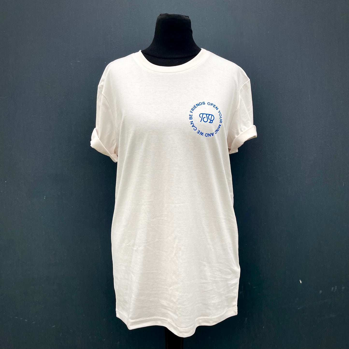 "Open Your Mind And We Can Be Friends" T-Shirt (Vintage White)